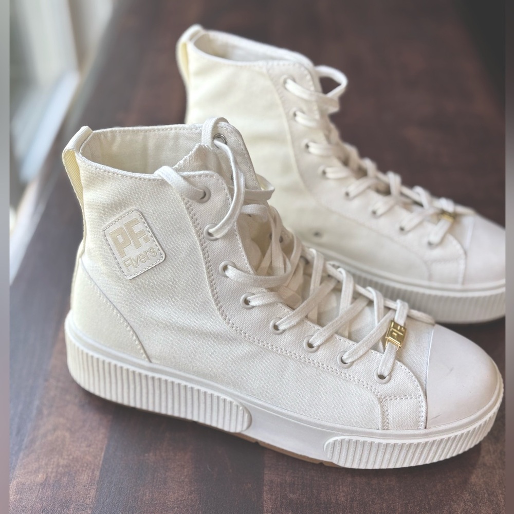 PF Flyers - Allston Hi Top Platform Canvas Sneakers - Picture 7 of 13